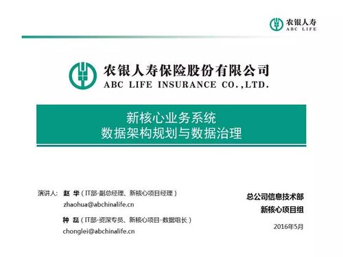 新核心業務系統數據架構規劃與數據治理——以在線數據處理與交易處理業務為中心